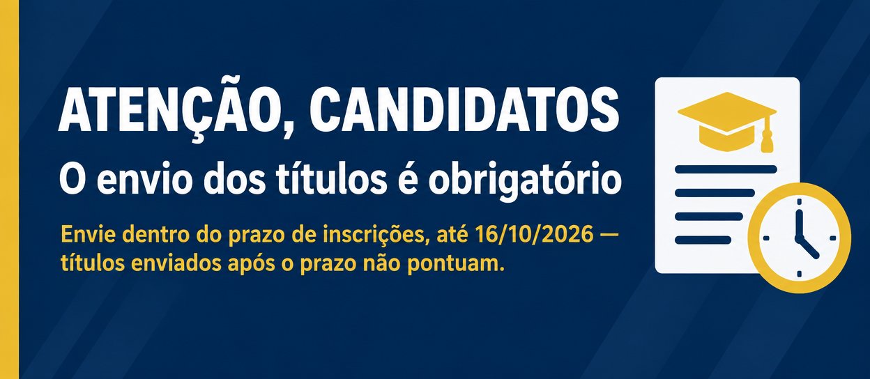 Atenção, candidatos: envio de títulos